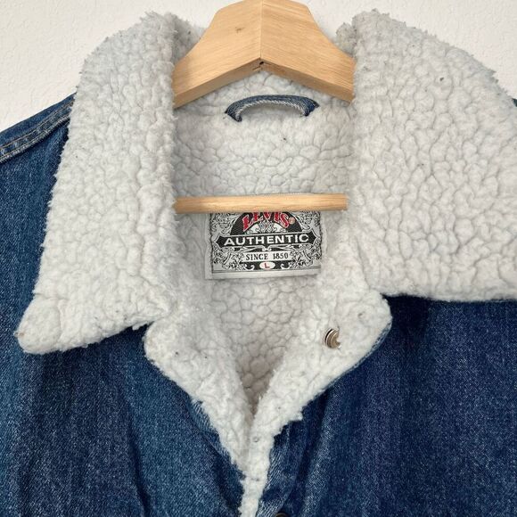 Levi's Vintage Sherpa Fleece Lined Snap Button Jacket Men's Size Large - Picture 9 of 10